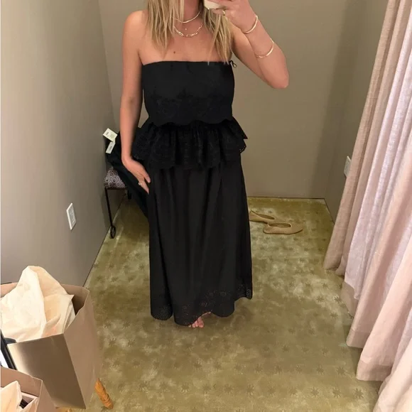 Posse Black Strapless top S - Picture 2 of 3